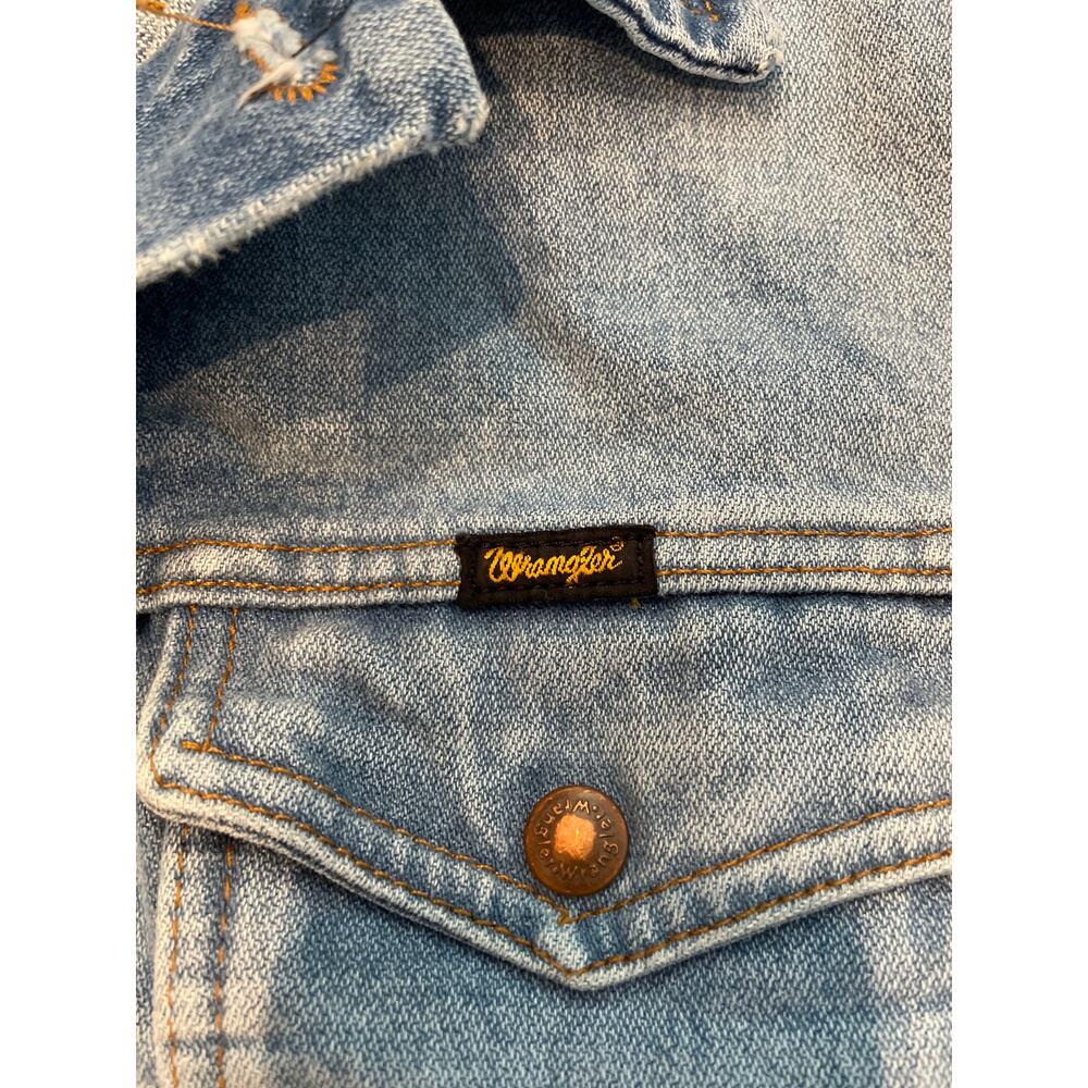 Wrangler Blue Denim Jacket with Embroidered Tiger - Picture 7 of 12